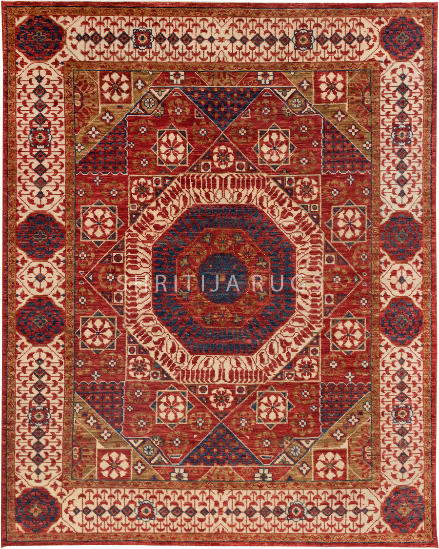 Luxurious Hand-Knotted Mamluk Rug for Chic Interiors