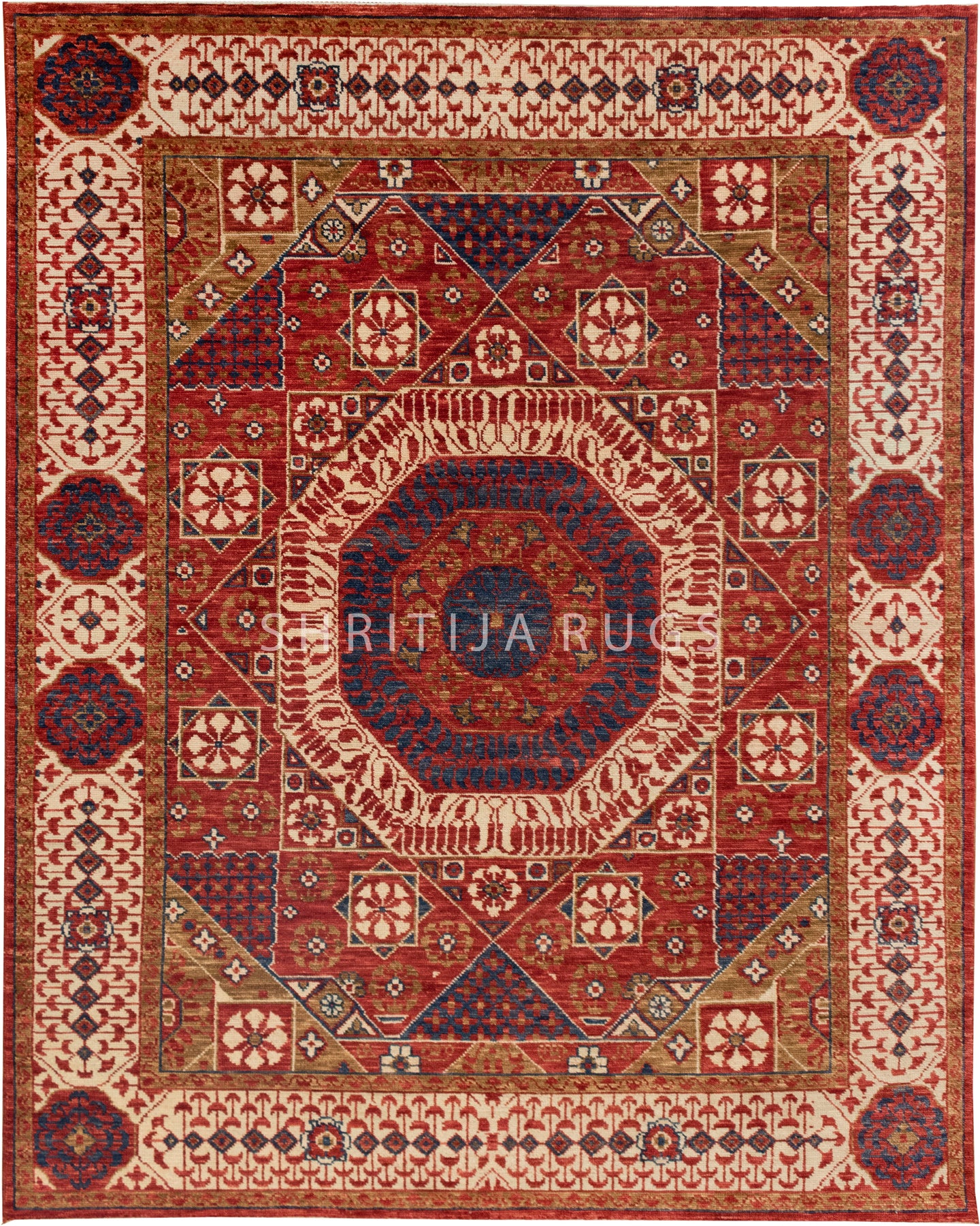 Luxurious Hand-Knotted Mamluk Rug for Chic Interiors