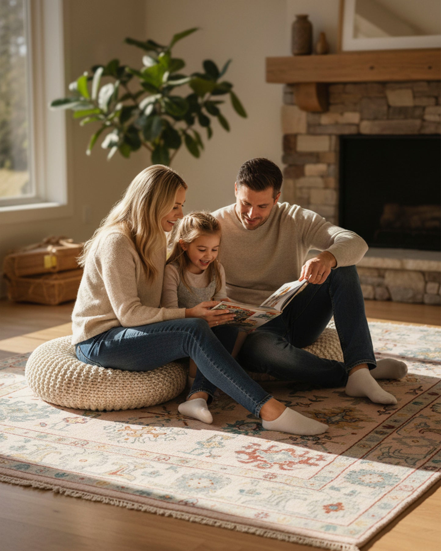 Unique Hand-Knotted Oushak Rug: Elevate Your Interior Decor