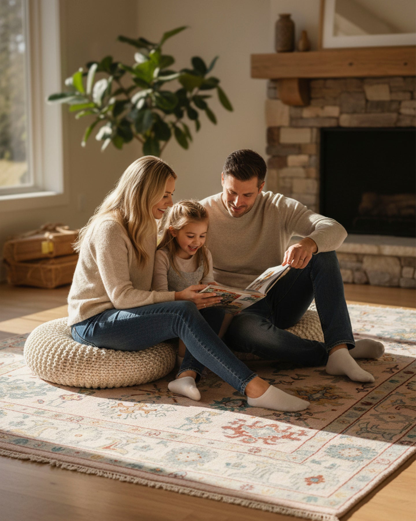 Unique Hand-Knotted Oushak Rug: Elevate Your Interior Decor