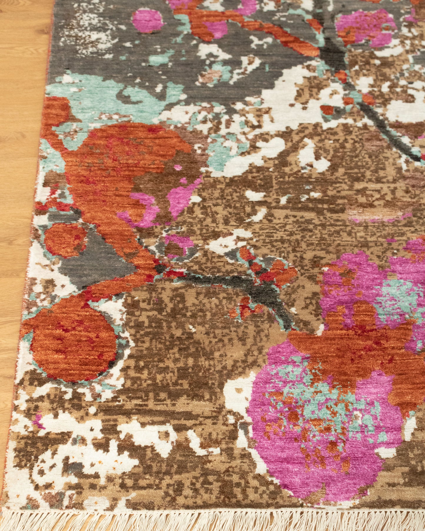 8x10 Natural Forest theme Colorful rug for your bedroom | Shritija Rugs