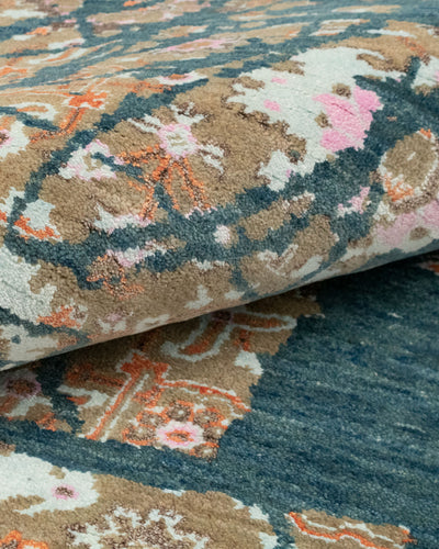 8x10 Dynamic Strokes Transitional Rug for bedroom