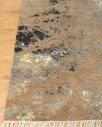 8x10 Omaxe Abstract Carpet Wool & Silk Modern Vintage Living Room Area Rug