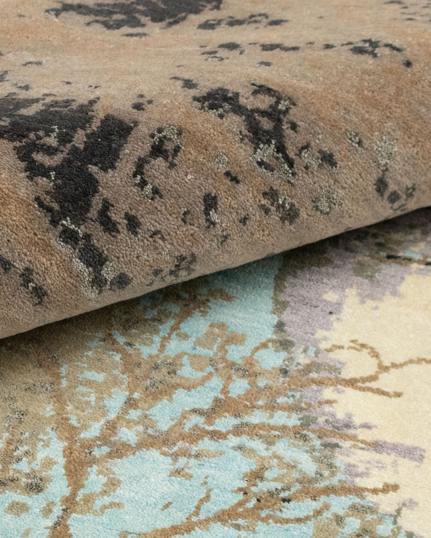 8x10 Omaxe Abstract Carpet Wool & Silk Modern Vintage Living Room Area Rug