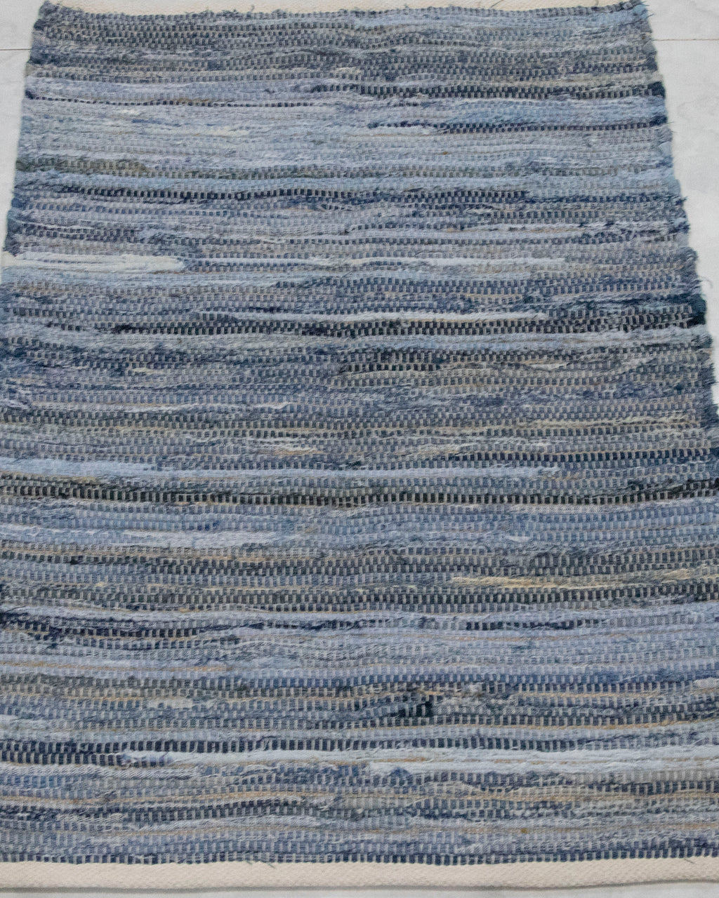 Blue Denim Cotton Kilim Rug...