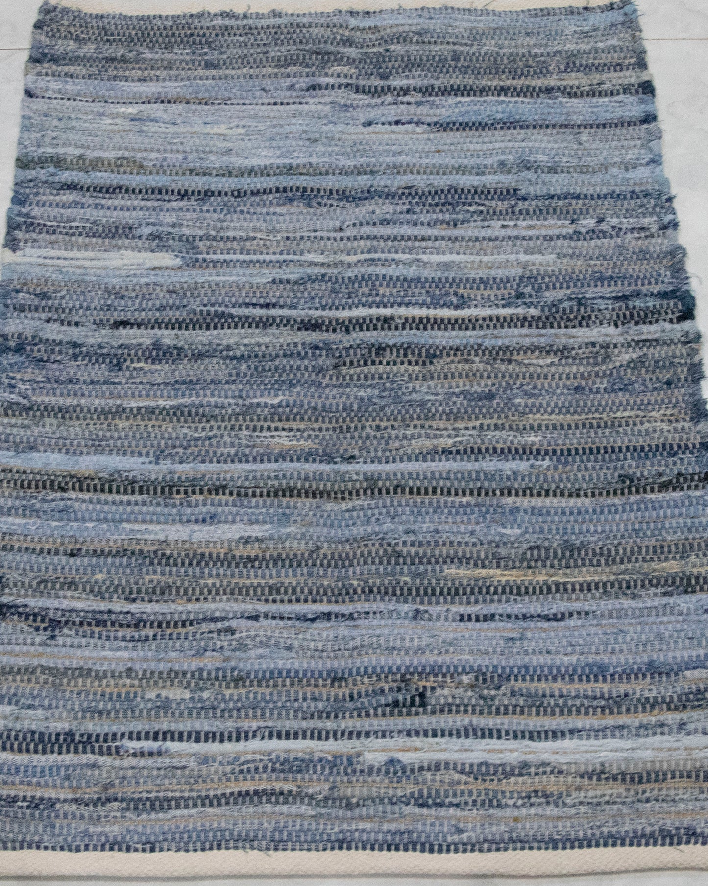 Blue Denim Cotton Kilim Rug...
