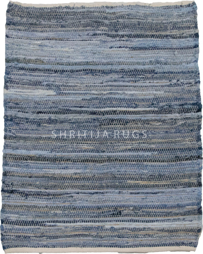 Blue Denim Cotton Kilim Rug...