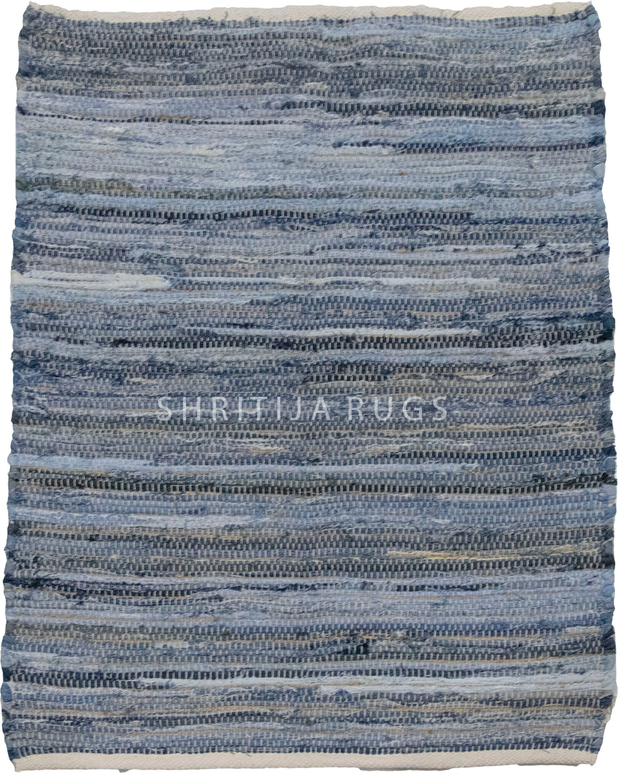 Blue Denim Cotton Kilim Rug...