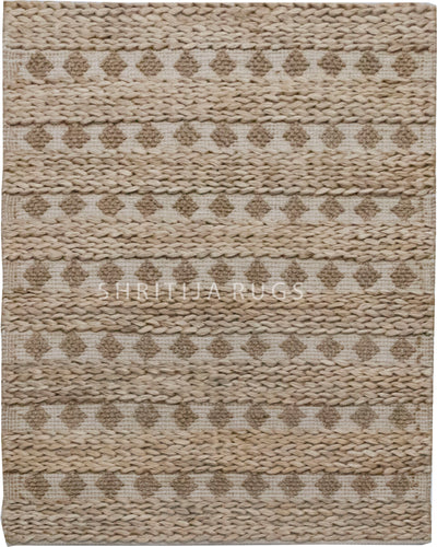 Vintage-Inspired Jute Rug - Authentic, Handcrafted Beauty