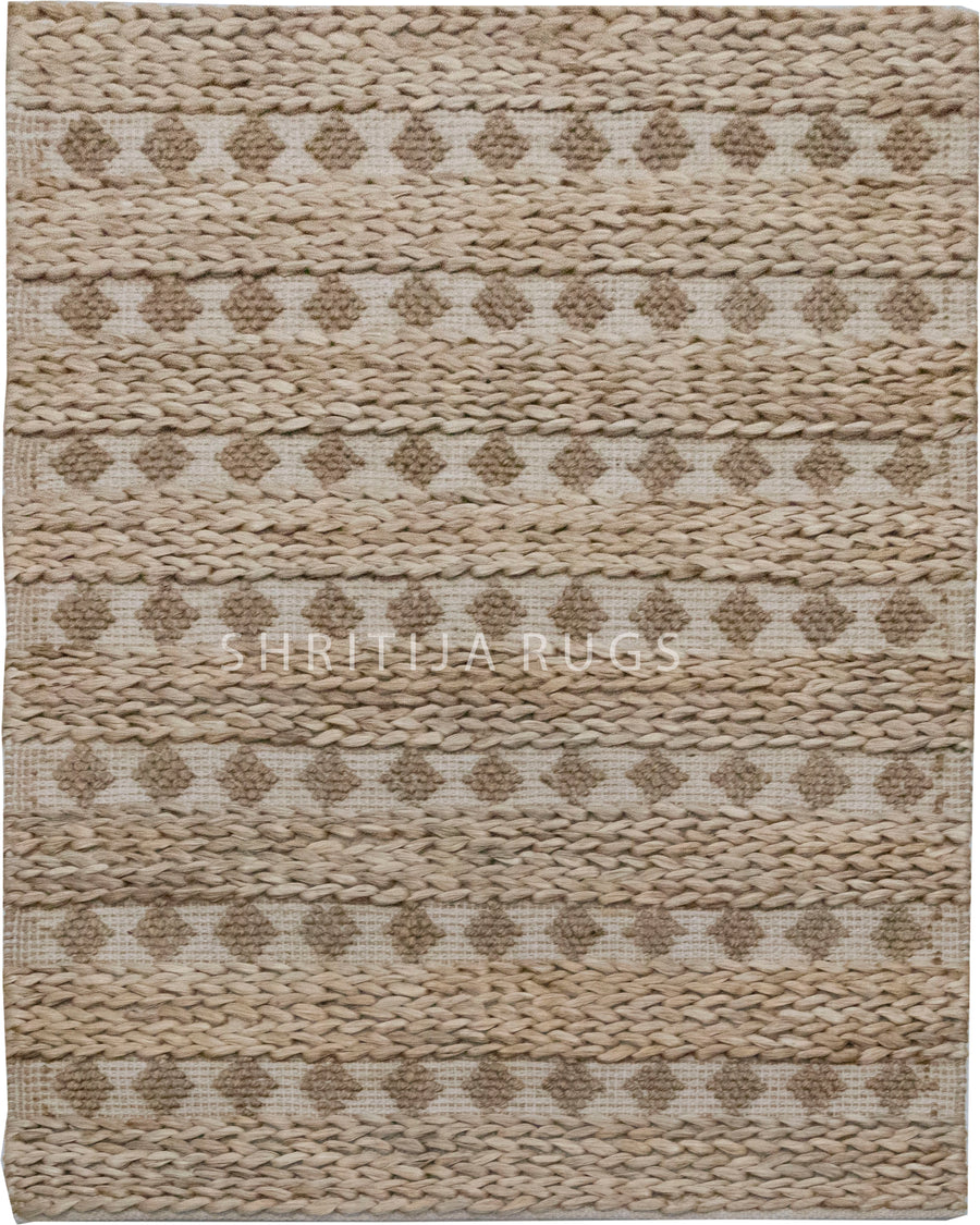 Vintage-Inspired Jute Rug - Authentic, Handcrafted Beauty