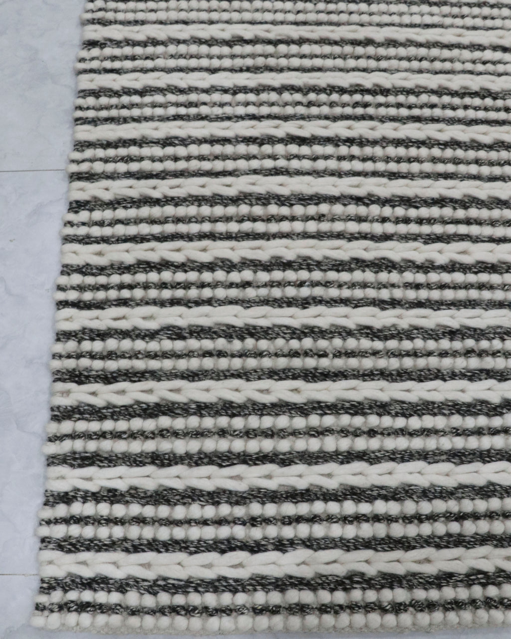 Ivory Charcoal Braided