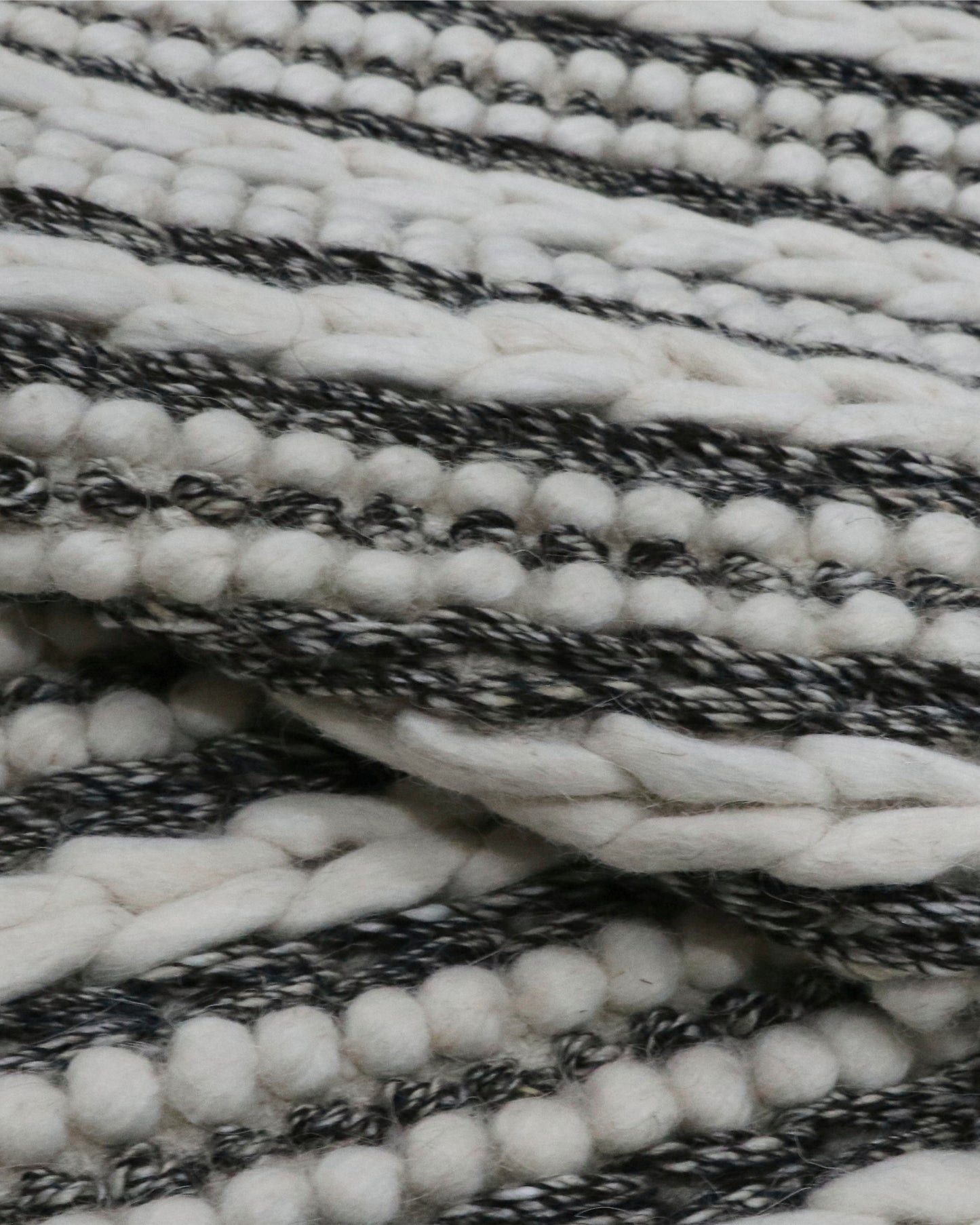 Ivory Charcoal Braided