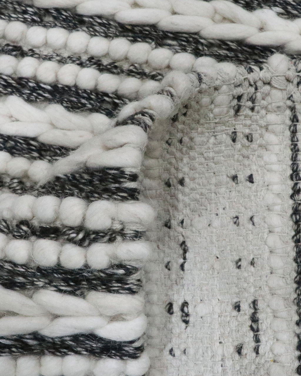 Ivory Charcoal Braided