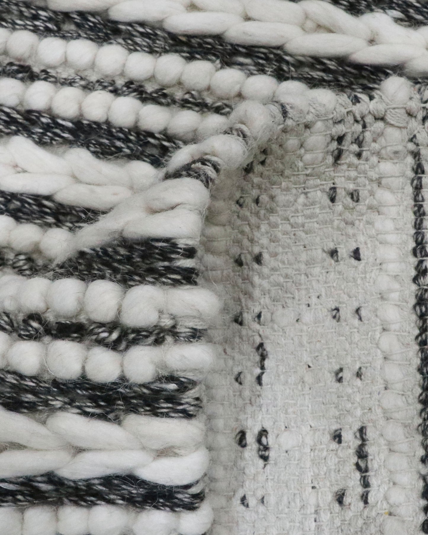 Ivory Charcoal Braided