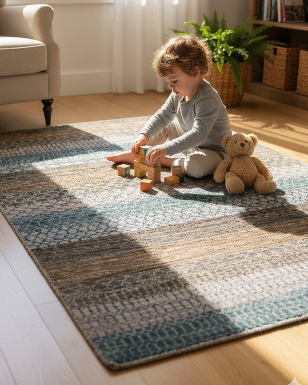 Sondrio Colorful Indo Savannah Modern Rug