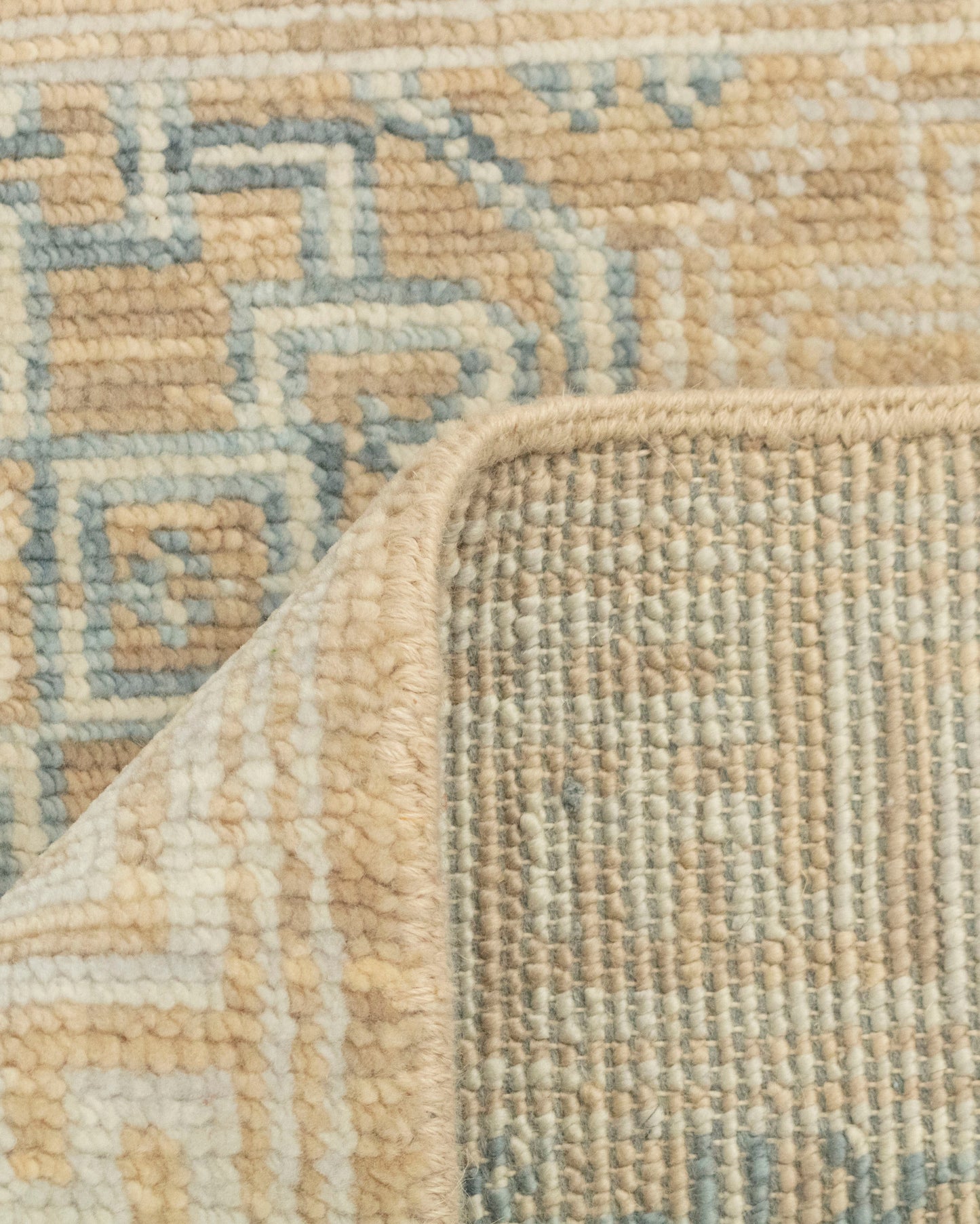 Khotan Faded  Ivory Turkish Hand knotted Rug