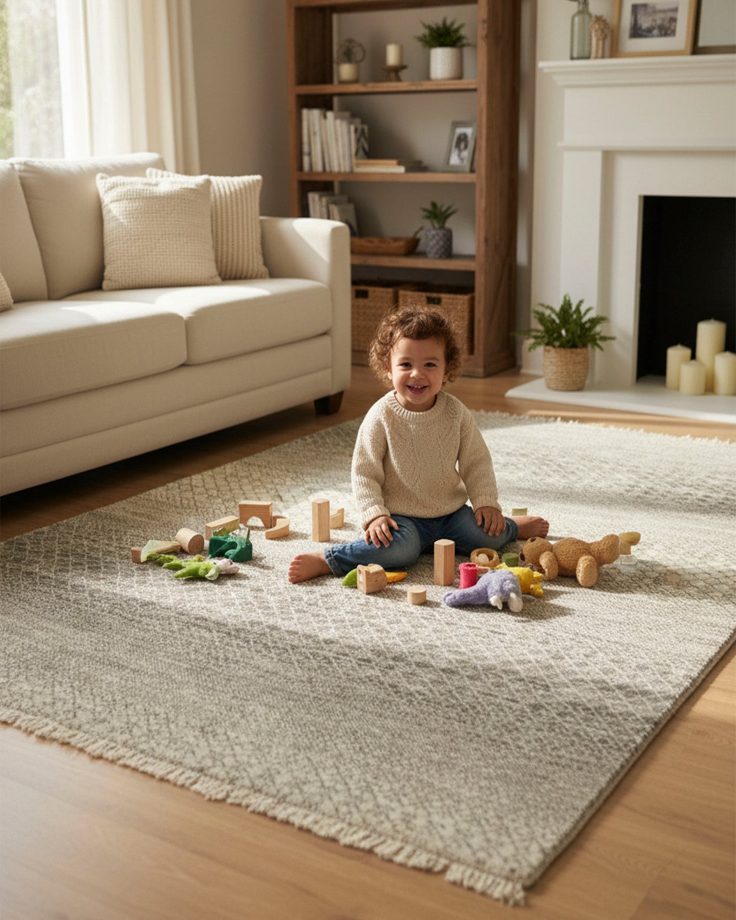 Indian Geometric Gabbeh Beige Brown Area Rug