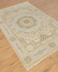 Muted Hand knotted Mamluk Design Rug: Timeless Design Meets Modern Aesthetics