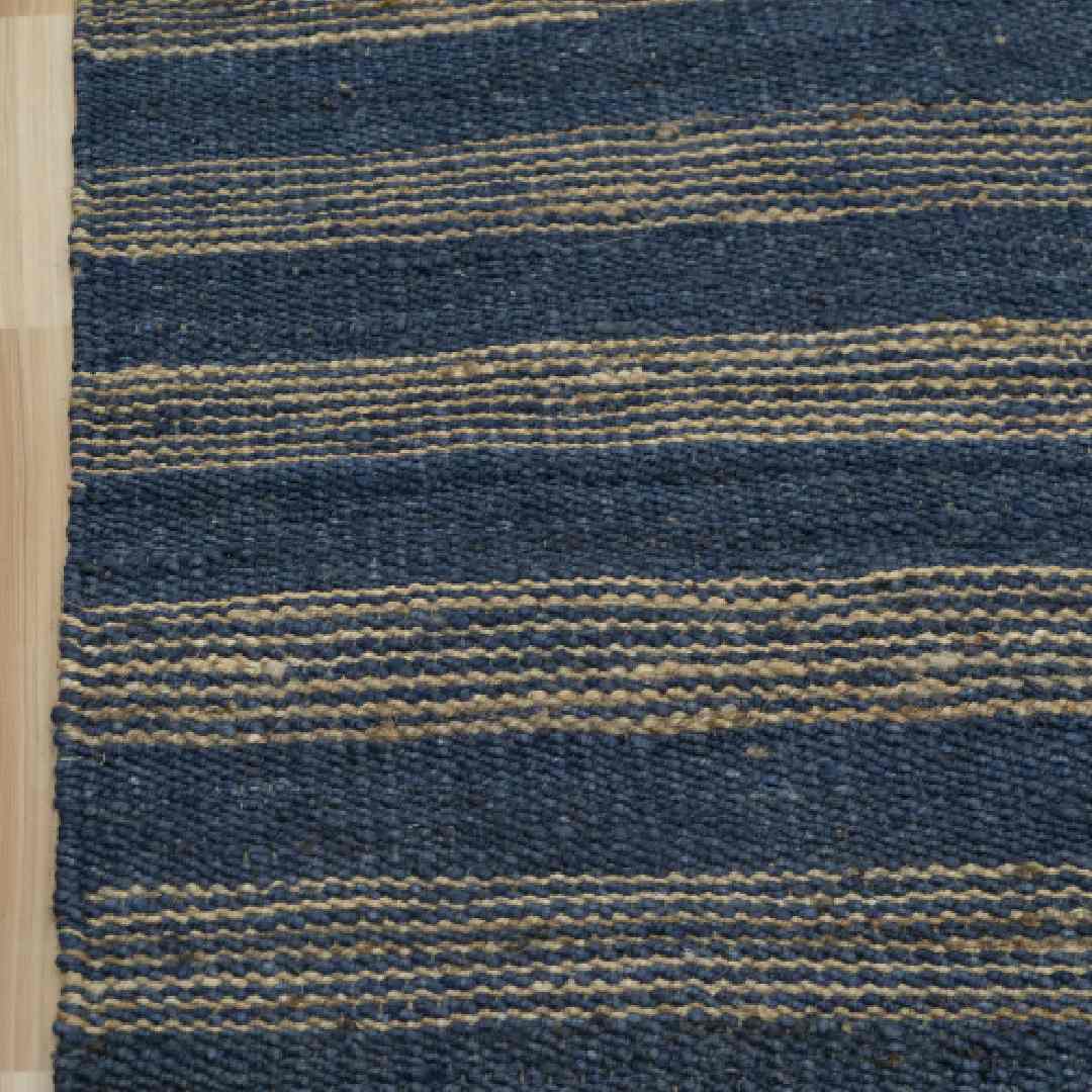 Boho Chic Jute Stripe Rug - Stylish and Sustainable Floor Decor