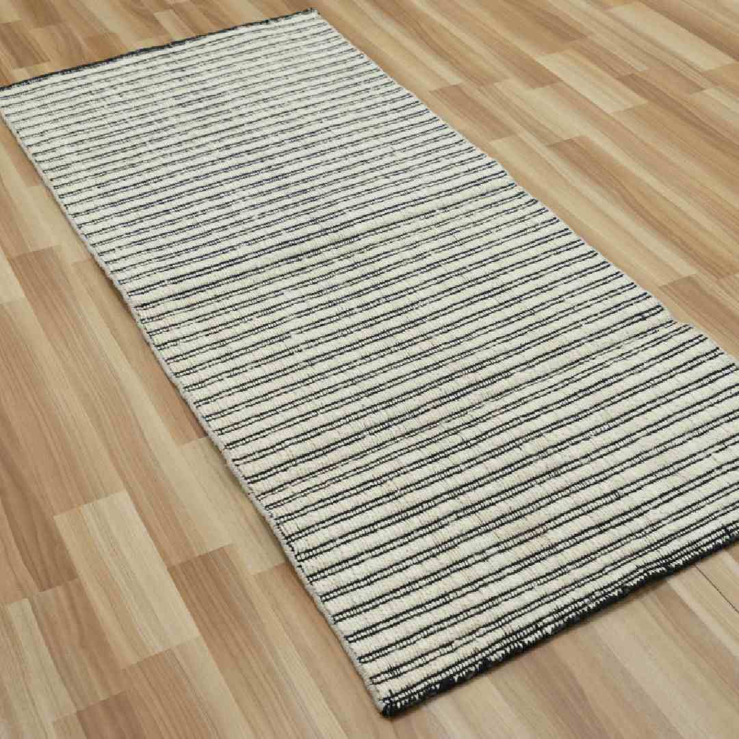 Custom white  Jute Rug - Handcrafted Natural Fiber Accent Piece