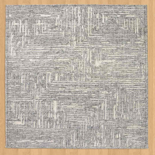 Irradiant Ivory Charcoal Rug