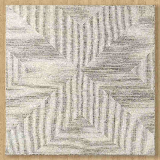 Linear ivory striped rug