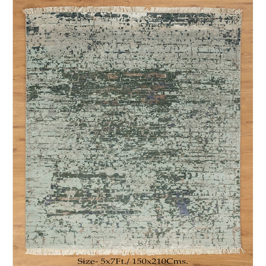 5x7 Serpant | Modern Hand knotted Abstract Pattern Rug