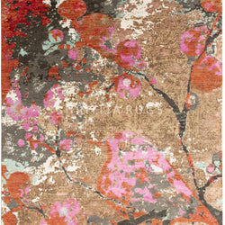 8x10 Natural Forest theme Colorful rug for your bedroom | Shritija Rugs