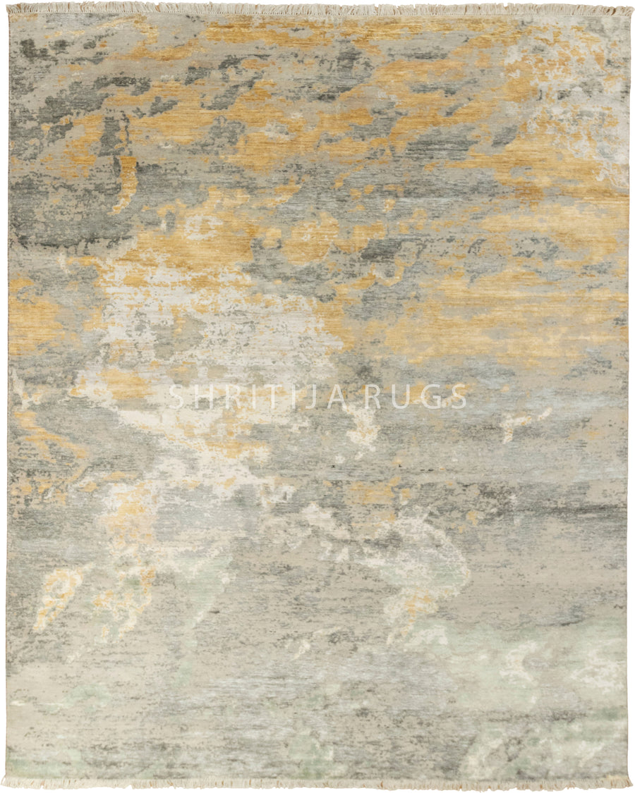 9x12 Buy Majestic Abstract Pattern Hand Knotted wool & Silk for bedroom Rug