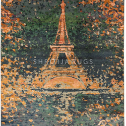 6x9 Buy Eiffel Tower Handmade Woolen Carpet