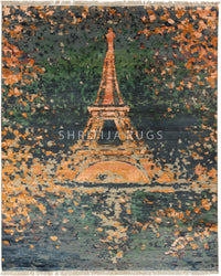 6x9 Buy Eiffel Tower Handmade Woolen Carpet