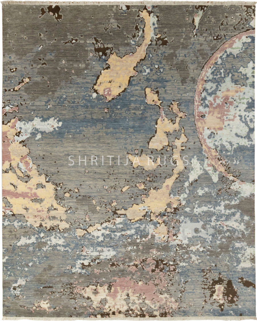 9x12 Genesis Earth Grey handmade Woolen Plush look Soft Pile Rug