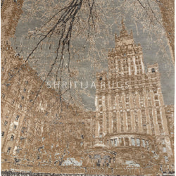 10x14 100% Hand Knotted Wool Rug | Painting Rug | Shritija Rugs