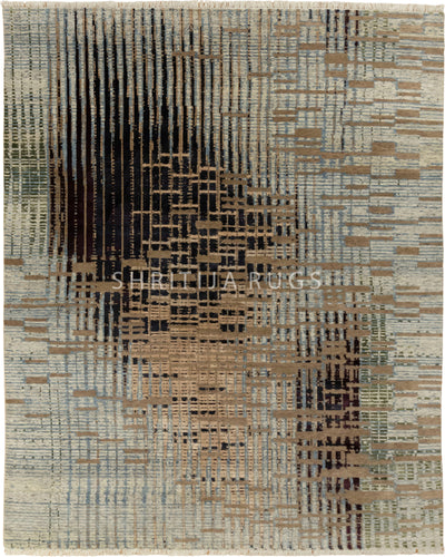 9x12 Mystique Grafton Grey Mustard  Modern Designer Transitional Rug | shritija Rugs