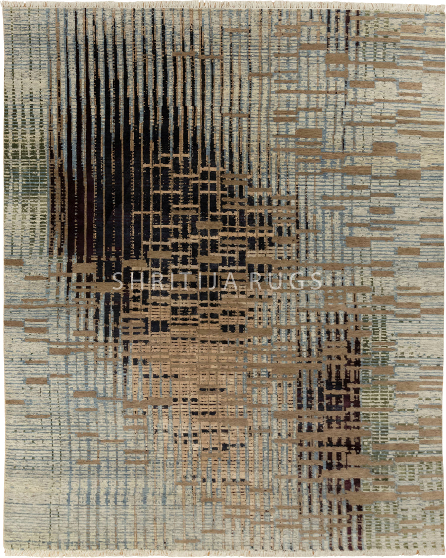 9x12 Mystique Grafton Grey Mustard  Modern Designer Transitional Rug | shritija Rugs