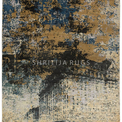 5x7 Sanganer | Modern Hand knotted Abstract Painting Rug