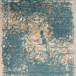 8x10 Dynamic Strokes Transitional Rug for bedroom
