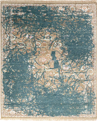 8x10 Dynamic Strokes Transitional Rug for bedroom