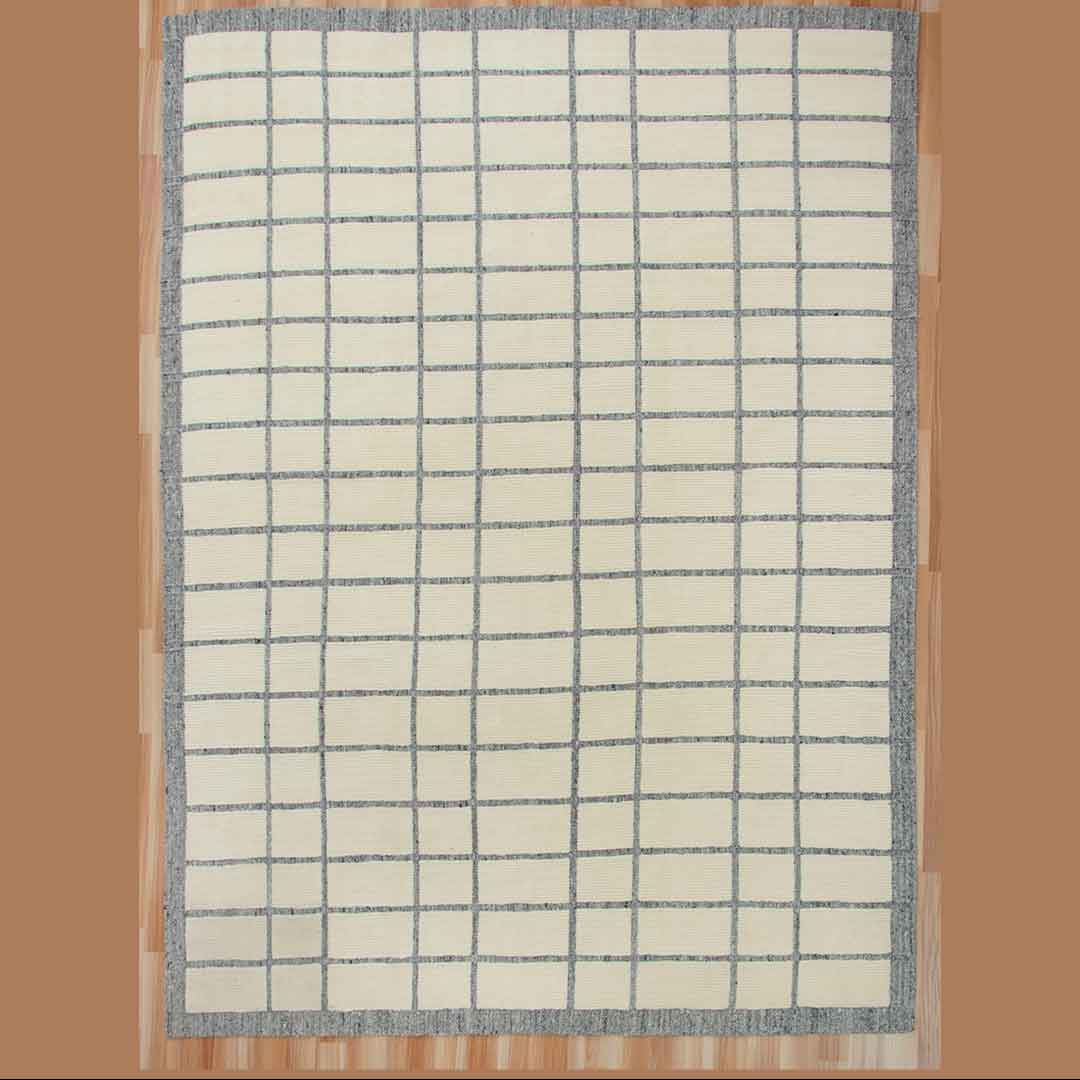 Ivory Grey Hand Loom Rug