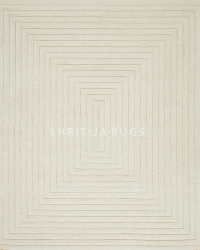 Monochrome Striped Rug
