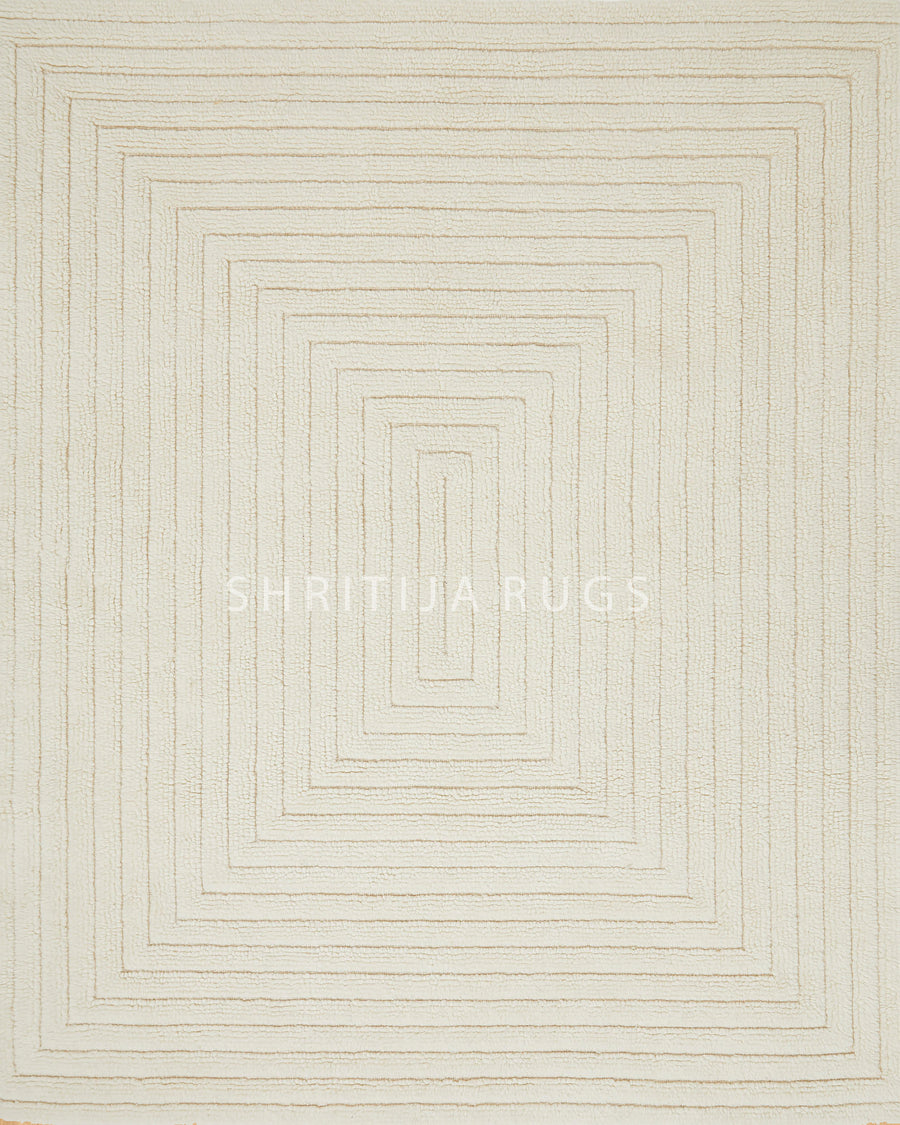 Monochrome Striped Rug