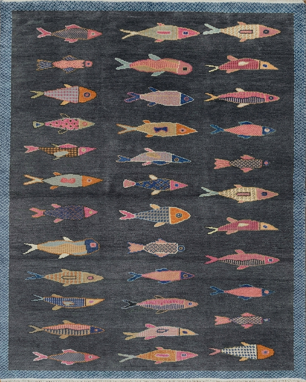 Shop Fish Rugs: Koi Pond & Fish Design Rugs |Hand Knotted Fish Rug