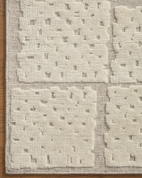 Sandstone Check Rug | Hand Tufted Wool Silk Rug