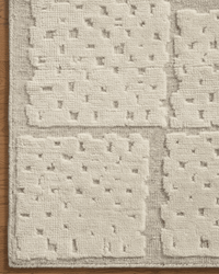 Sandstone Check Rug | Hand Tufted Wool Silk Rug