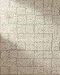Sandstone Check Rug | Hand Tufted Wool Silk Rug