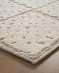 Sandstone Check Rug | Hand Tufted Wool Silk Rug