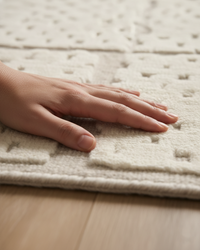 Sandstone Check Rug | Hand Tufted Wool Silk Rug