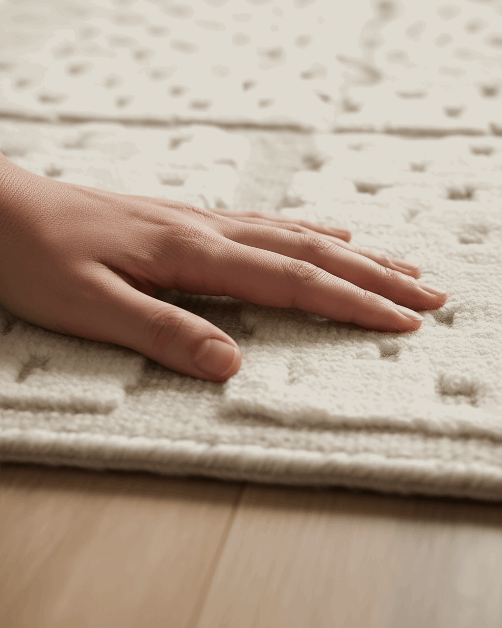 Sandstone Check Rug | Hand Tufted Wool Silk Rug
