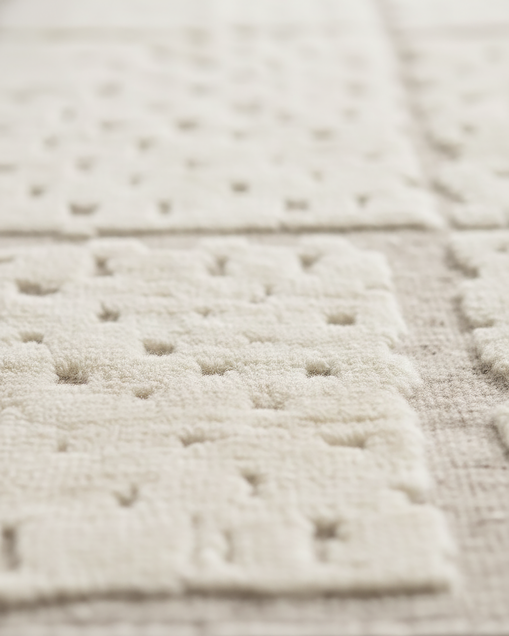 Sandstone Check Rug | Hand Tufted Wool Silk Rug