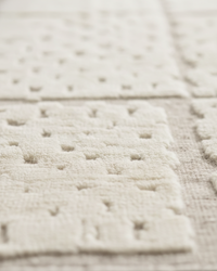 Sandstone Check Rug | Hand Tufted Wool Silk Rug